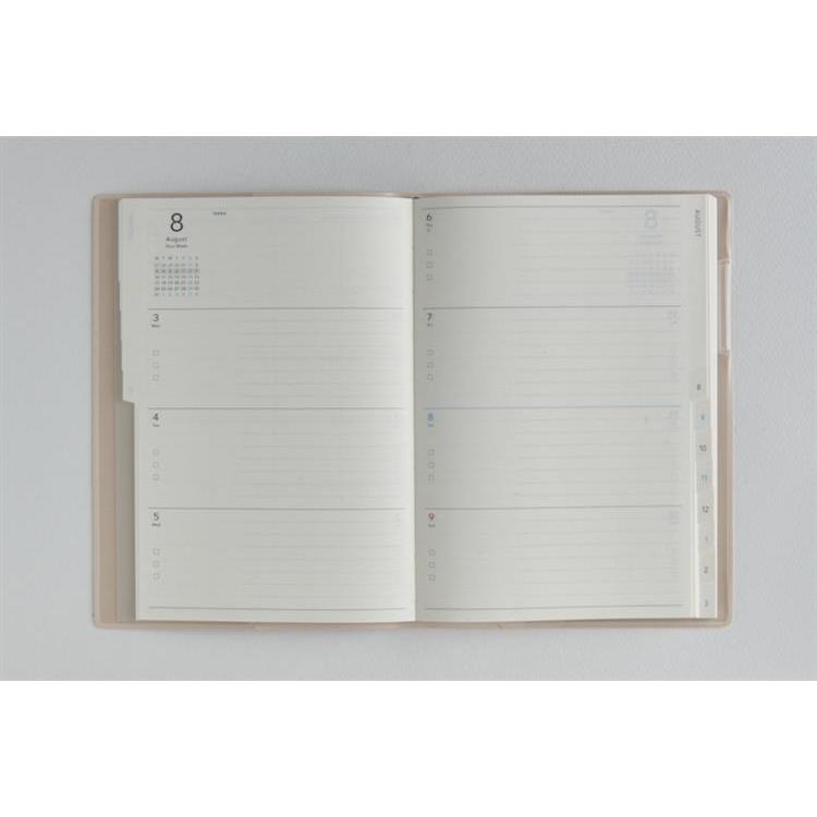 2026年4月始まり手帳 週間ブロック B6 トリンコ9(777)ピンクベージュ ピンクベージュ