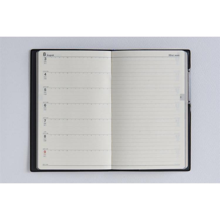 2026年3月始まり手帳 週間レフト B7 ビジネス手帳(800)黒