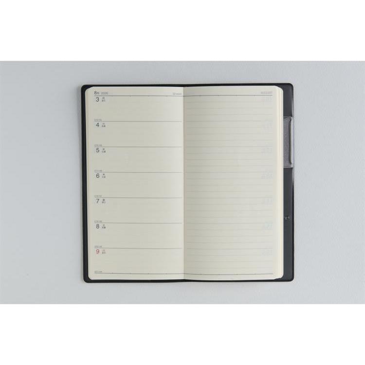 2026年3月始まり手帳 週間レフト B7 ニューダイアリー(804)黒