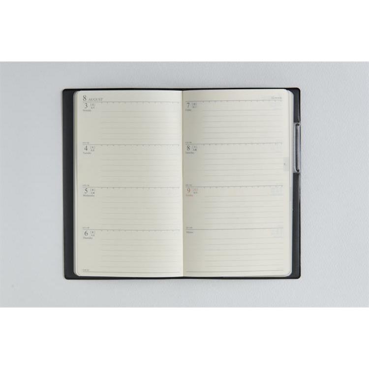 2026年3月始まり手帳 週間ブロック B7 ニューダイアリーアルファ4(816)黒