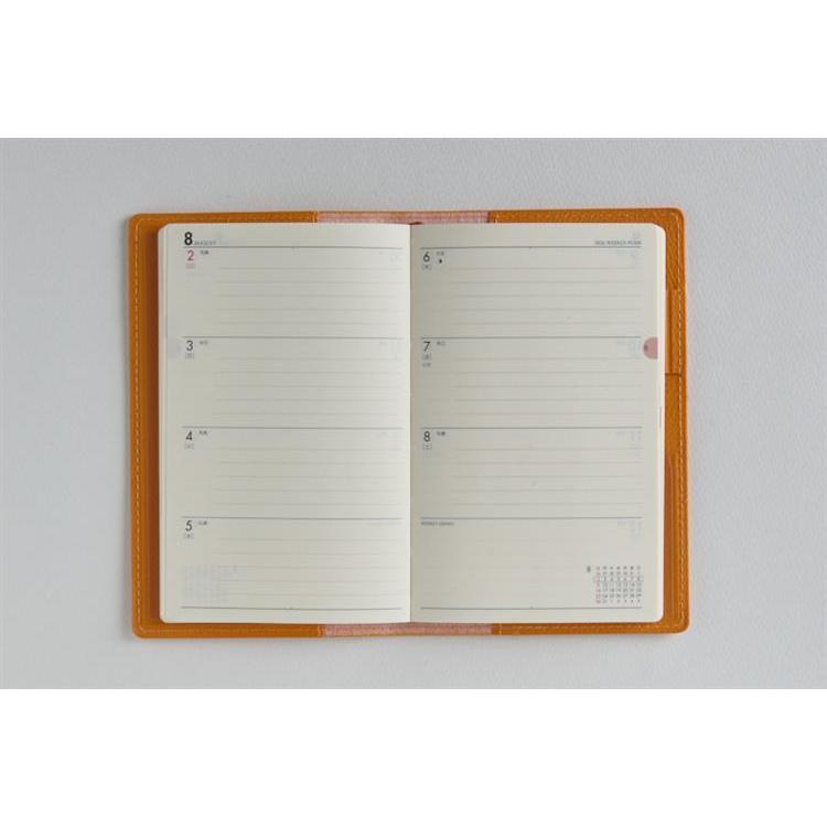 2026年3月始まり手帳 週間ブロック B7 ティーズビュー日曜始まり4(853)オレンジ