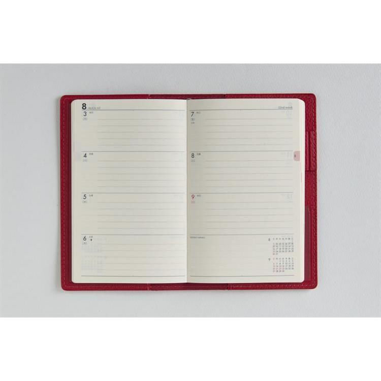 2026年3月始まり手帳 週間ブロック B7 ティーズビュー7(856)レッド