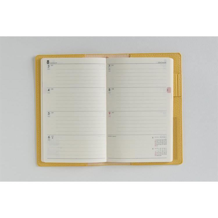 2026年3月始まり手帳 週間ブロック B7 ティーズビュー5(857)カームイエロー