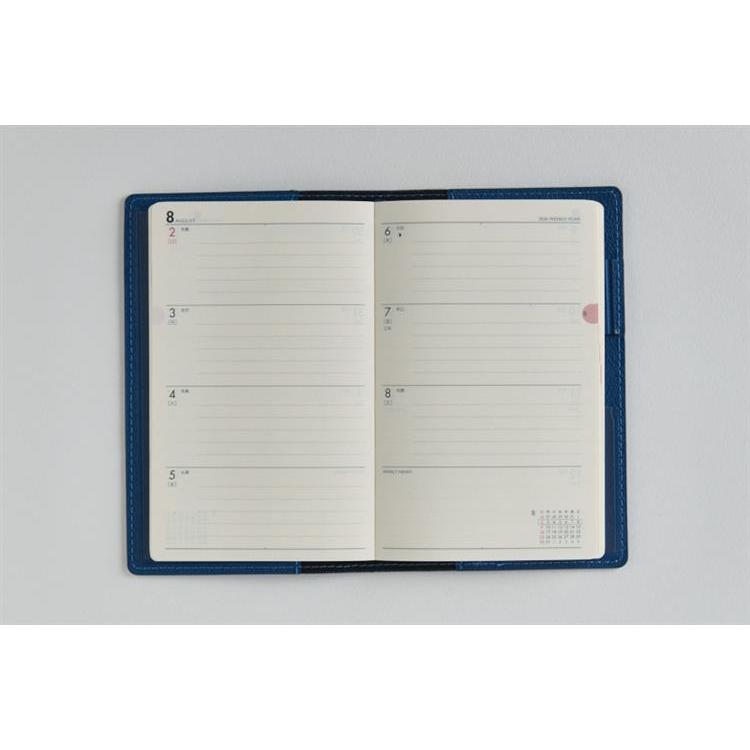 2026年3月始まり手帳 週間ブロック B7 ティーズビュー日曜始まり3(858)ネイビー