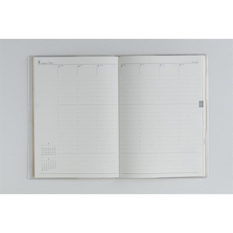 2026年4月始まり手帳 週間バーチカル B6 プラーノ3(863)クレイホワイト