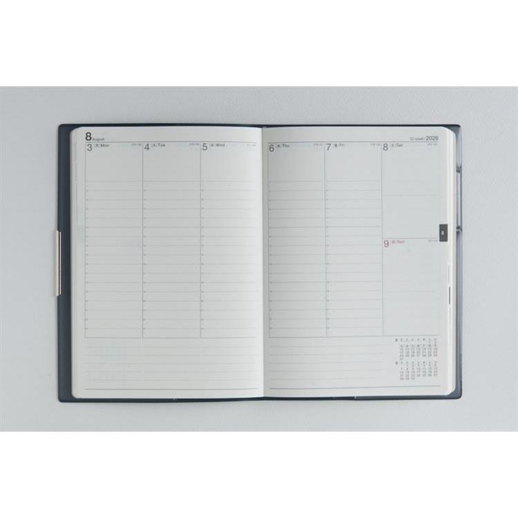 2026年3月始まり手帳 週間バーチカル B6 フェルテ7(885)ディープブルー