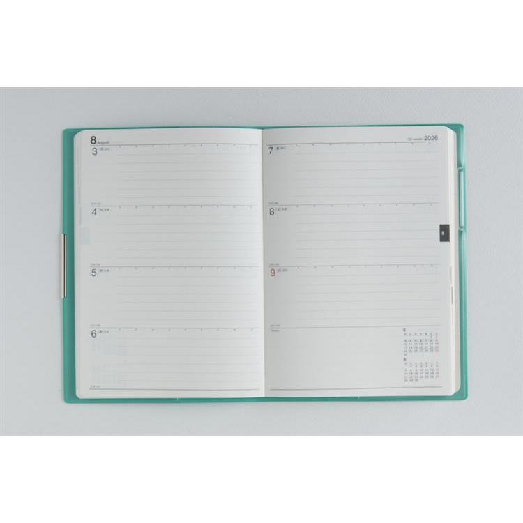2026年3月始まり手帳 週間ブロック B6 フェルテ4(888)ターコイズ