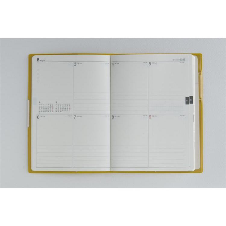 2026年3月始まり手帳 週間ブロック B6 フェルテ10(890)イエロー