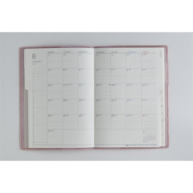 2026年3月始まり手帳 月間 B6 リラクレール3 月曜始まり(606)ピンクソルト