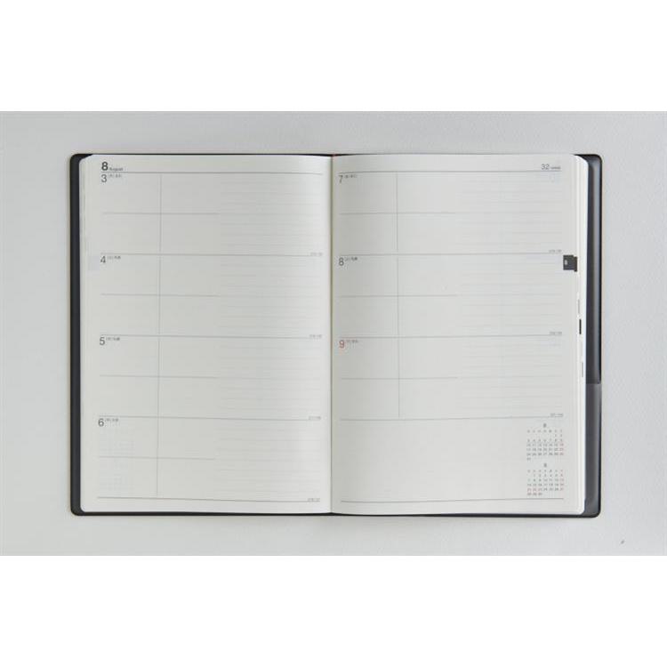 2026年3月始まり手帳 週間ブロック A5 デスクダイアリー(911)黒