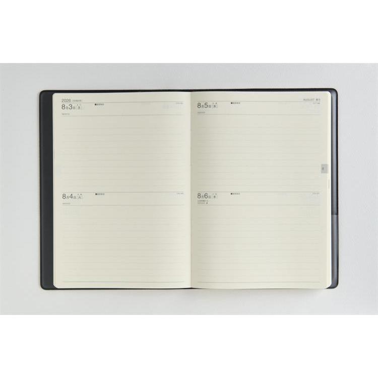 2026年4月始まり手帳 デイリー A5 ウィークメモ付きダイアリー(913)黒