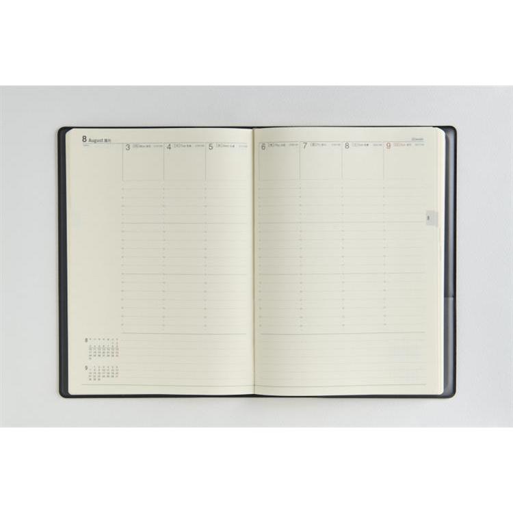 2026年3月始まり手帳 週間バーチカル A5 デスクダイアリー(914)黒