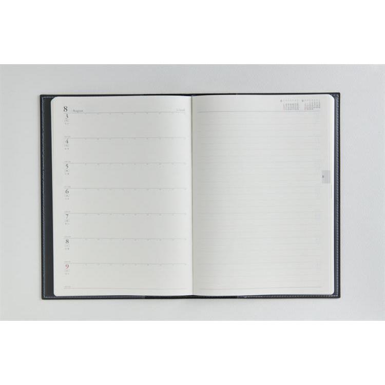 2026年3月始まり手帳 週間レフト A5 デスクダイアリー(915)紺