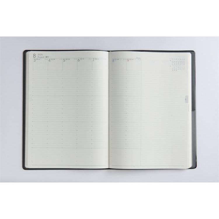 2026年3月始まり手帳 週間バーチカル B5 デスクダイアリー(933)黒