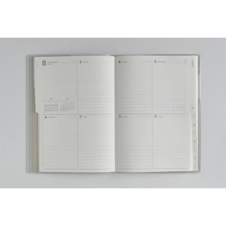 2026年4月始まり手帳 週間ブロック B6 トリンコ8(767)クリアブルー クリアブルー