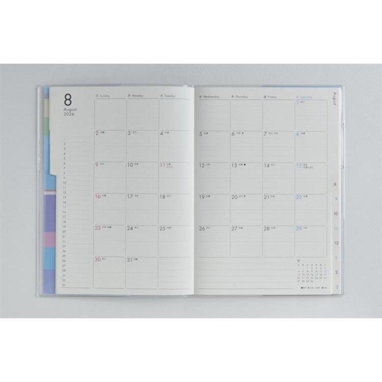 2026年3月始まり手帳 月間 A5 ミアクレールグラン2(946)ブルー