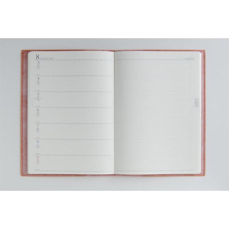 2026年3月始まり手帳 週間レフト A5 デスクダイアリーカジュアル4(964)オレンジ