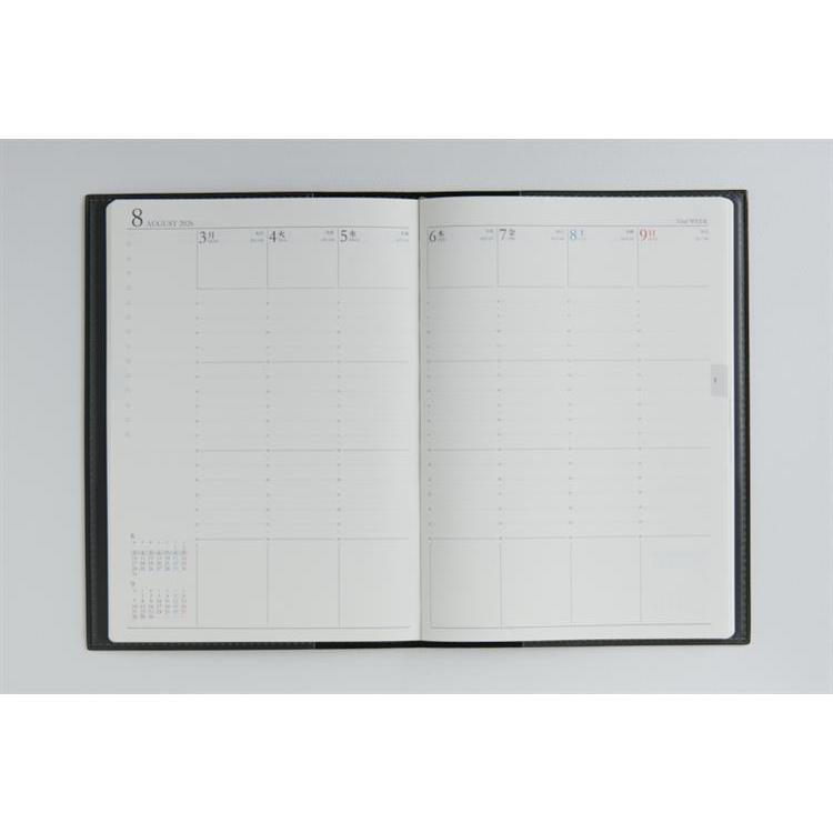 2026年3月始まり手帳 週間バーチカル A5 デスクダイアリーカジュアル6(966)モスグリーン