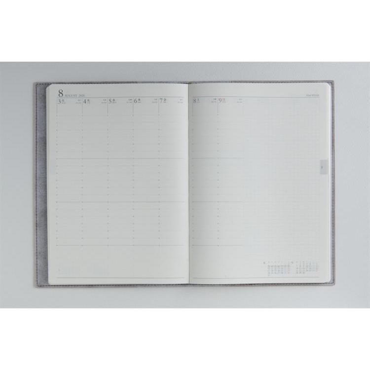 2026年3月始まり手帳 週間バーチカル A5 デスクダイアリーカジュアル7(967)ウォームグレイ