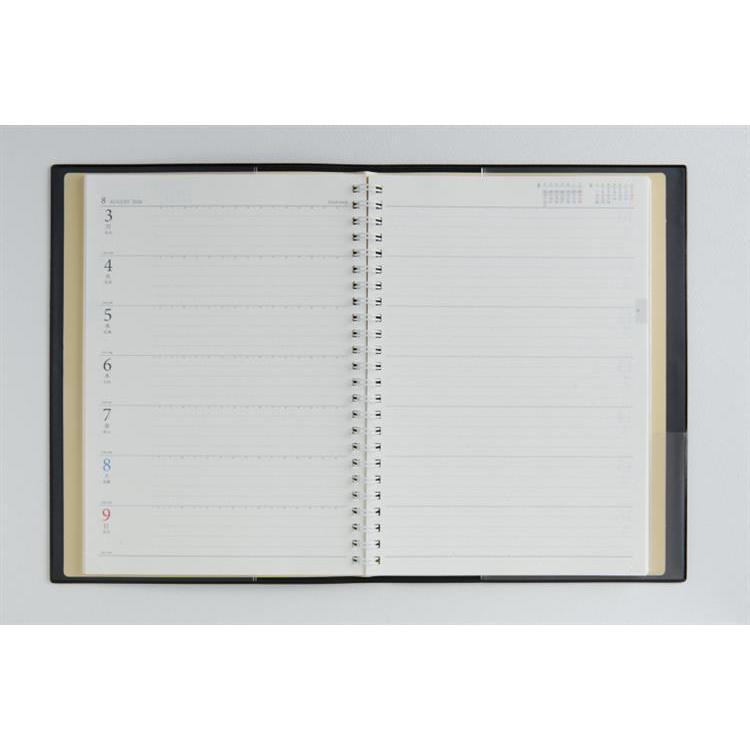 2026年4月始まり手帳 週間レフト A5 リングダイアリー(971)黒