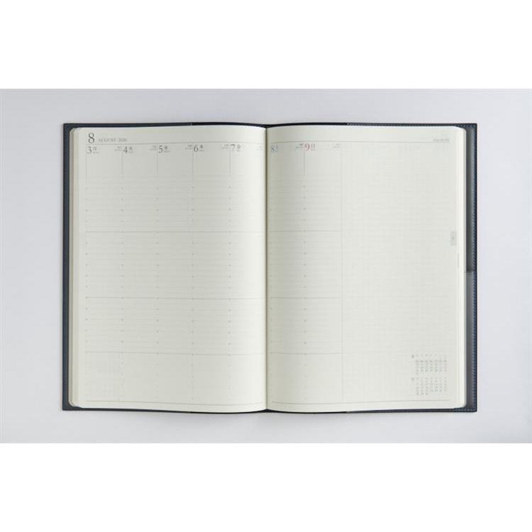 2026年3月始まり手帳 週間バーチカル B5 デスクダイアリーカジュアル(974)ブルーブラック