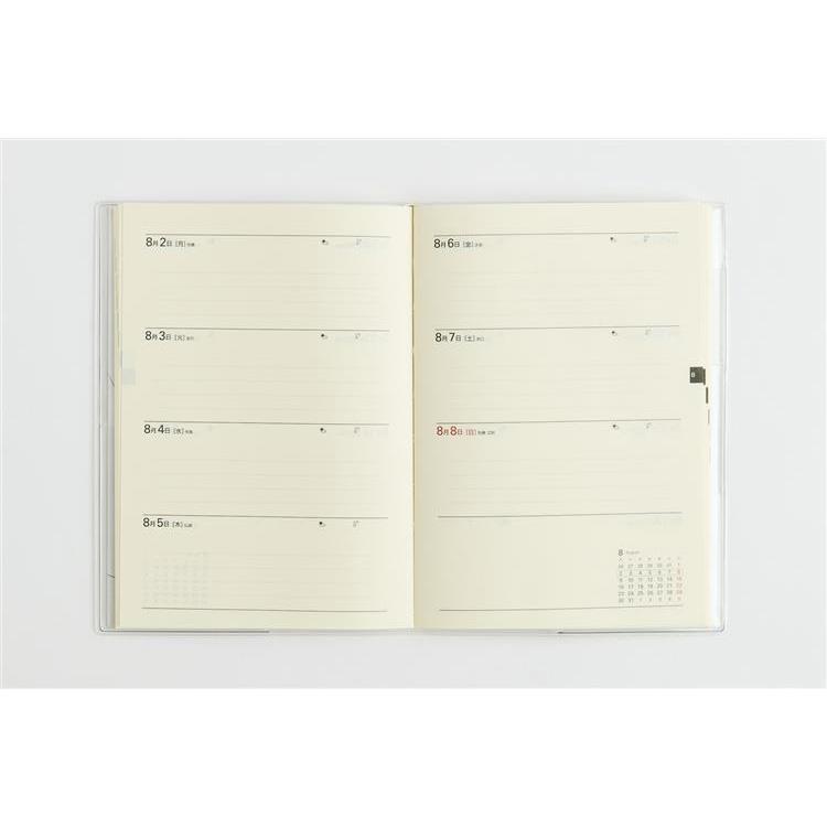 2027年1月始まり 週間ブロック B6 1年日記 （14） ホワイト(ホワイト