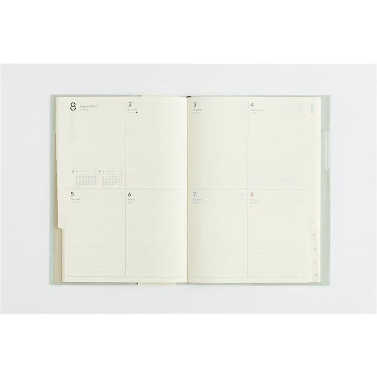 2027年1月始まり手帳 週間ブロック A5 トリンコ10 ライトブルー