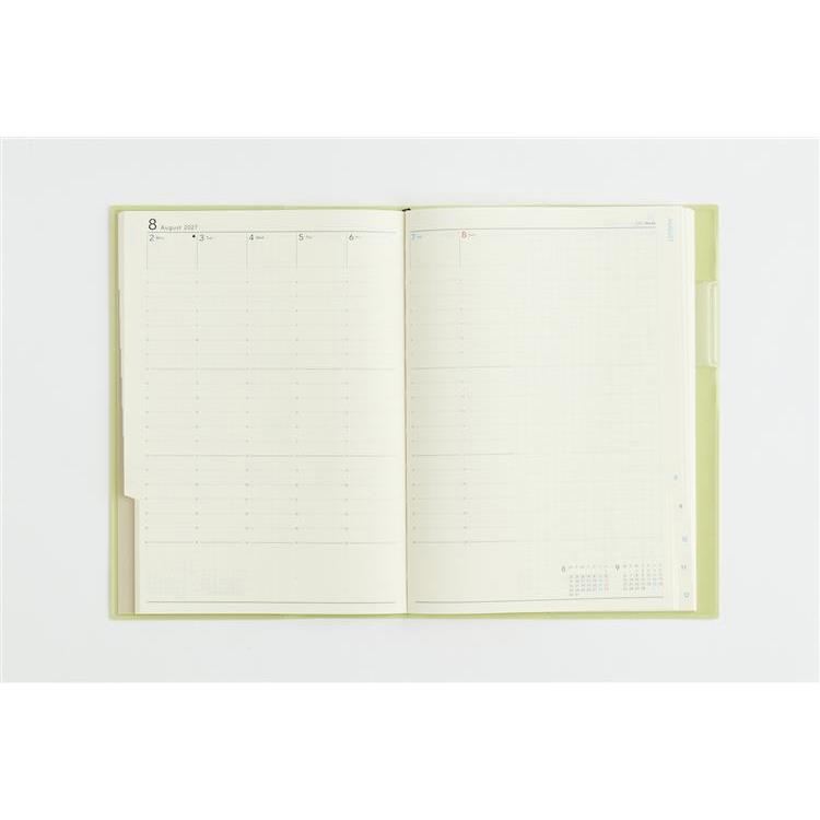 2027年1月始まり手帳 週間バーチカル A5 トリンコ11 セージグリーン