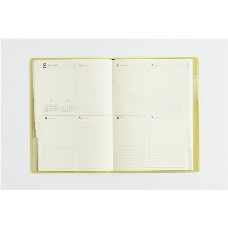 2027年1月始まり手帳 週間ブロック B6 トリンコ8 マイルドグリーン