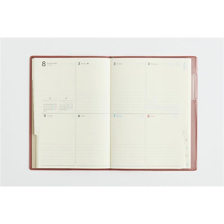2027年1月始まり手帳 週間ブロック B6 トリンコ8 ローズウッド