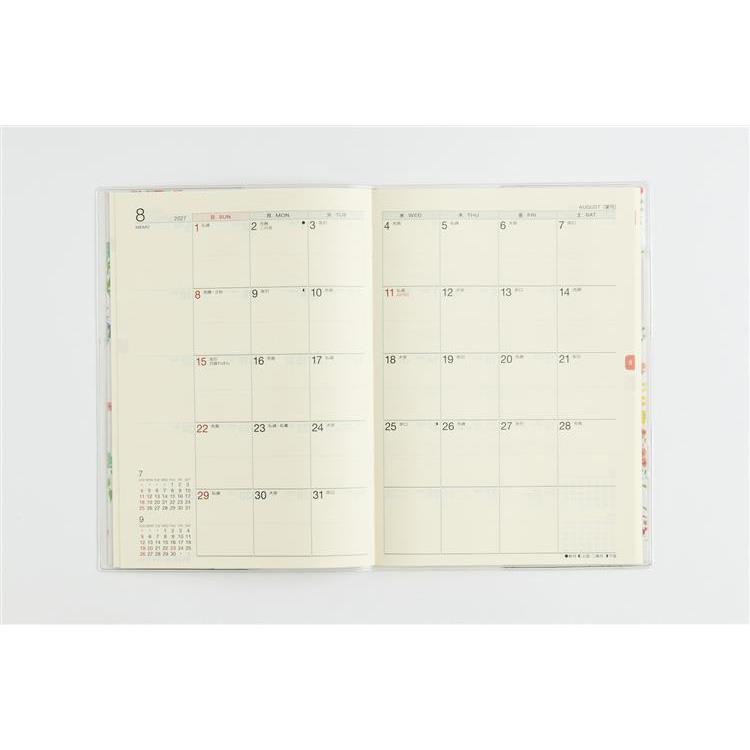 2026年11月始まり手帳 月間 A5 ラフィーネフラン1 花柄