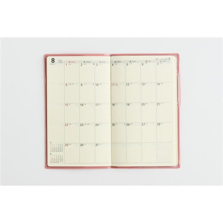 2026年11月始まり手帳 月間 手帳判 リベルデュオ4 パープルピンク