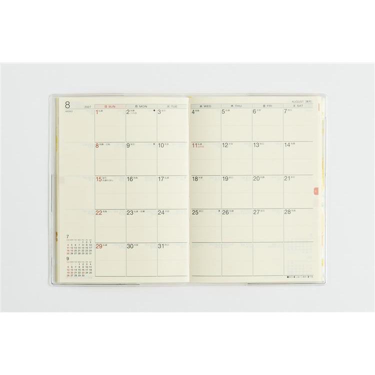 2026年11月始まり手帳 月間 A6 ラフィーネ1 花柄