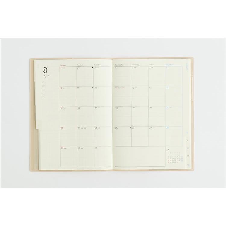 2026年12月始まり手帳 月間 B6 torinco2 ピンクベージュ