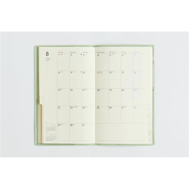 2026年12月始まり手帳 月間 手帳判 torinco3 ライトセージ