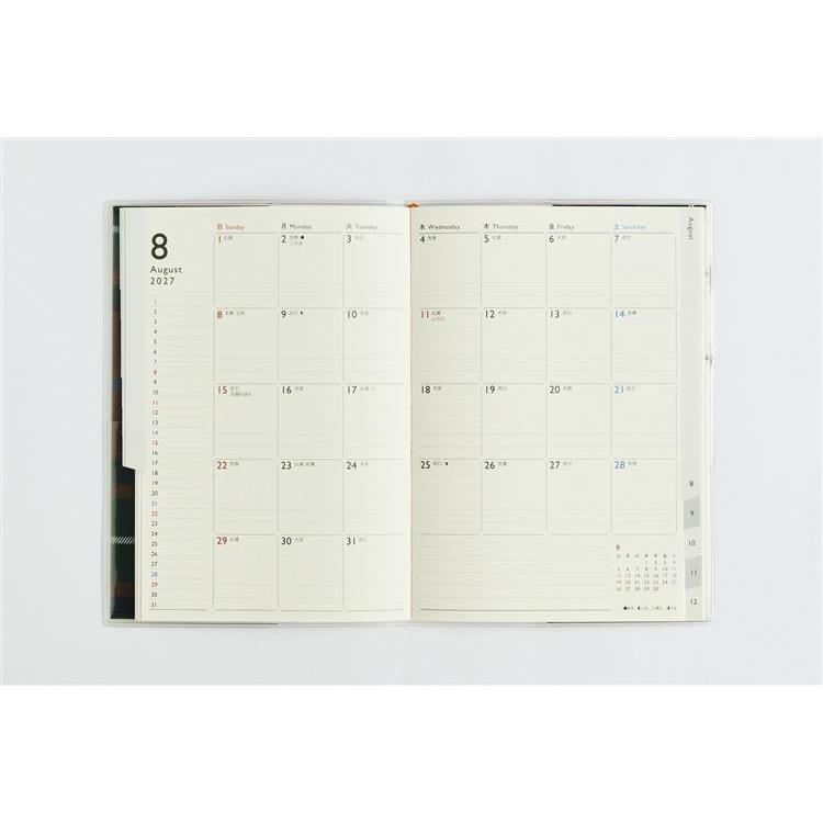 2026年12月始まり手帳 月間 B6 クレールインデックス1 チェック