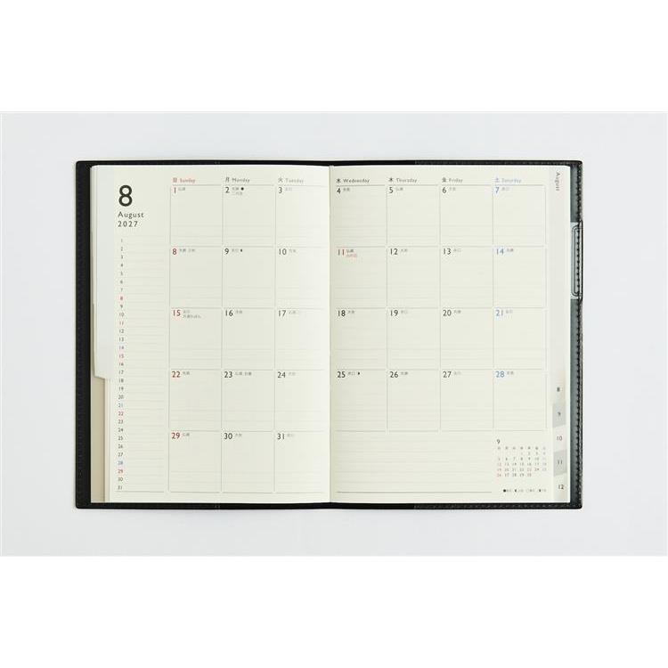 2026年12月始まり手帳 月間 B6 ディアクレール1 ブラック