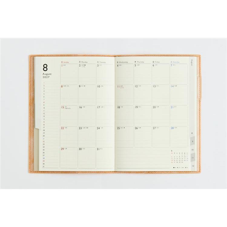 2026年12月始まり手帳 月間 B6 ディアクレール3 オレンジ