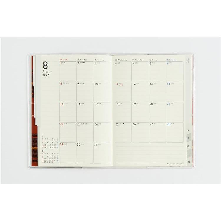 2026年12月始まり手帳 月間 A6 メルクレール4 チェック