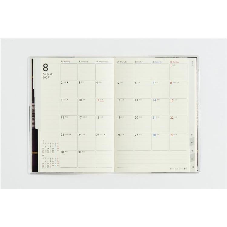 2026年12月始まり手帳 月間 A6 メルクレール5 チェック