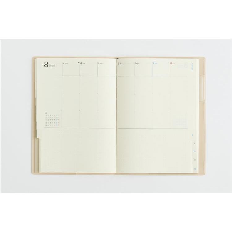 2027年1月始まり手帳 週間バーチカル B6 torinco7 ピンクベージュ