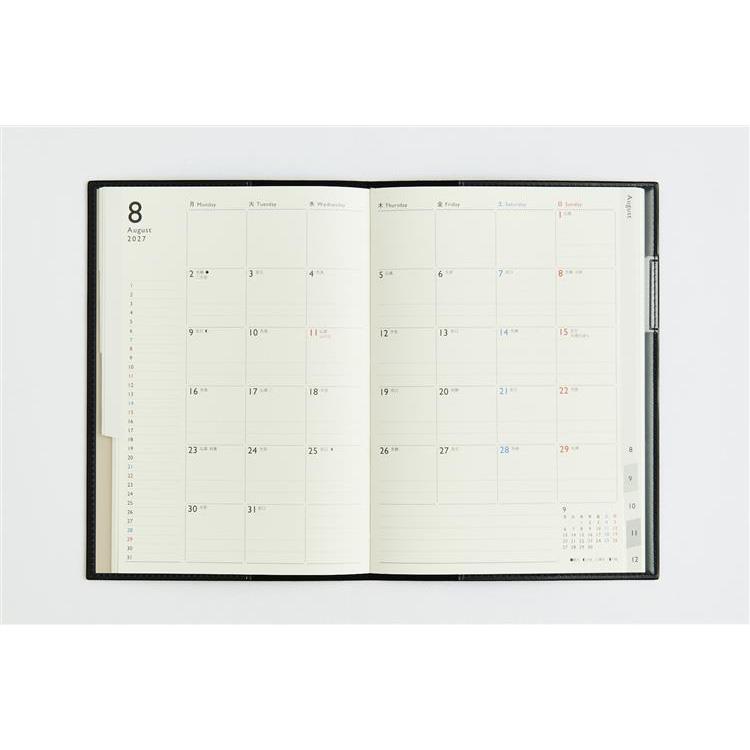 2026年12月始まり手帳 月間 A5 ディアクレールラプロ1 月曜始まり ネイビー