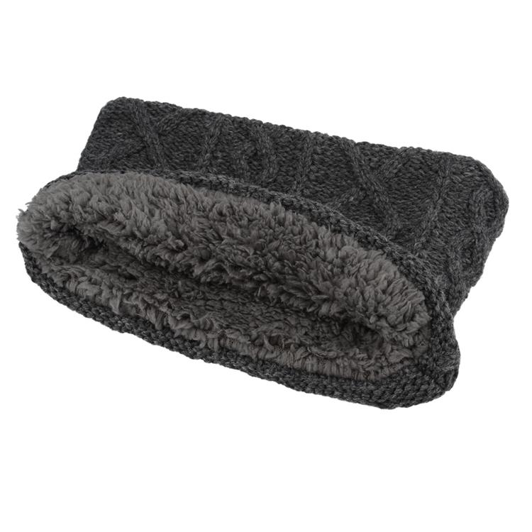 ネックウォーマー ケーブル編み チャコール タスマニアラムウール【ロフト限定】 チャコール