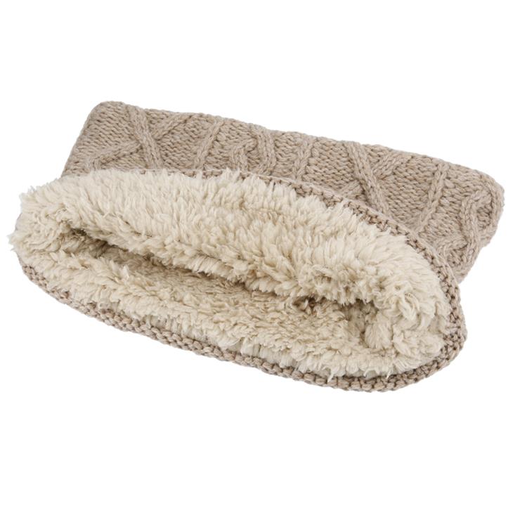 ネックウォーマー ケーブル編み ベージュ タスマニアラムウール【ロフト限定】 ベージュ