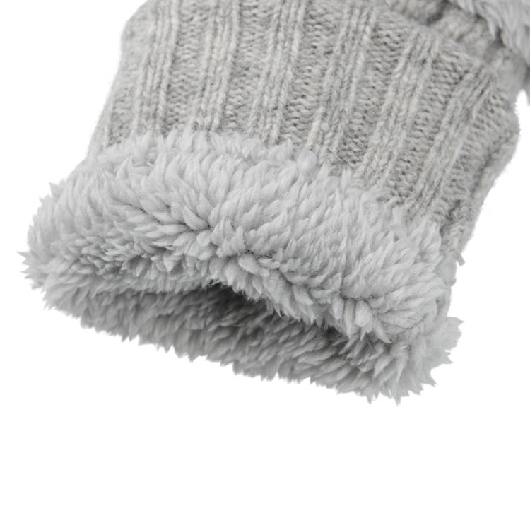 フィンガーレスグローブ ケーブル編み ライトグレー タスマニアラムウール【ロフト限定】 ライトグレー