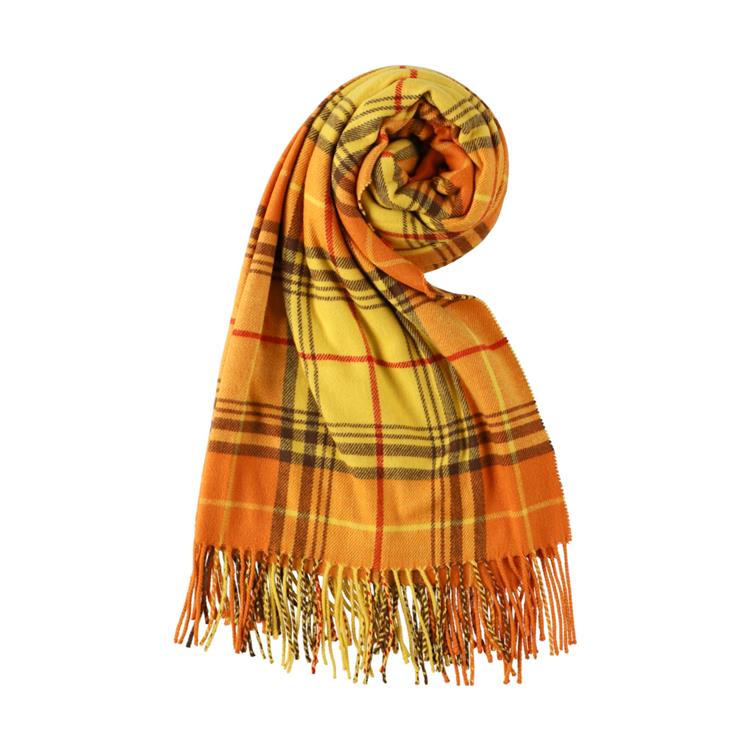 カシミヤタッチストール オンブレチェック イエロー【ロフト限定】 オンブレチェック/イエロー