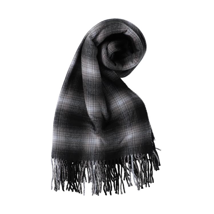 カシミヤタッチストール オンブレチェック ブラック【ロフト限定】 オンブレチェック/ブラック