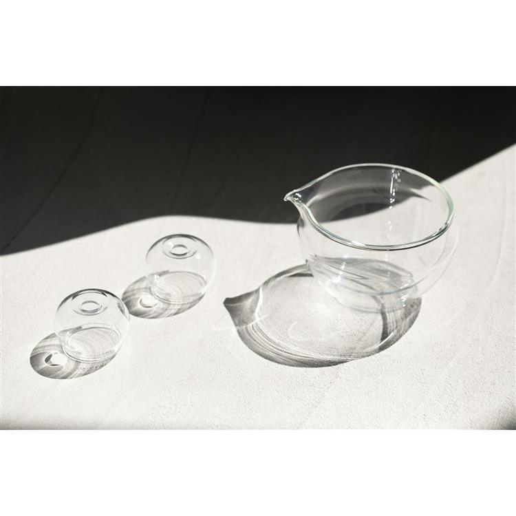 ガラス片口抹茶碗 350ml クリア