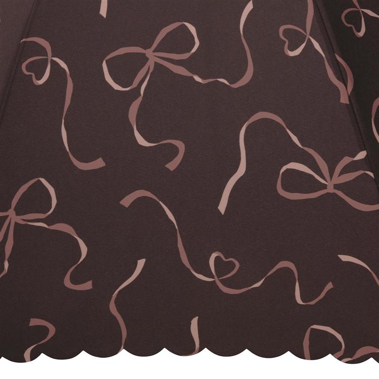 長傘 ハートリボン ブラウン ブラウン