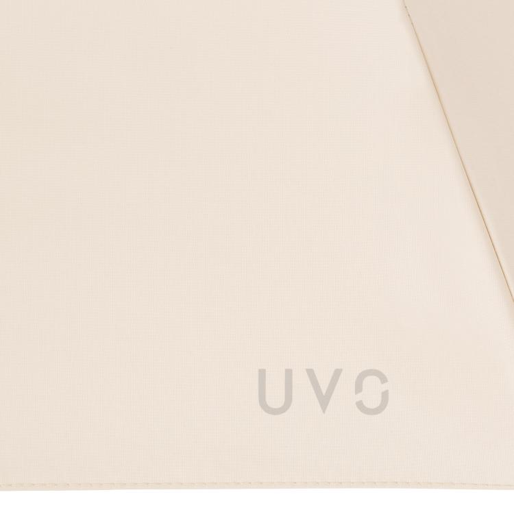 折りたたみ傘 晴雨兼用 UVO 5段無地 ベージュ ベージュ